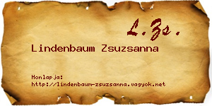 Lindenbaum Zsuzsanna névjegykártya